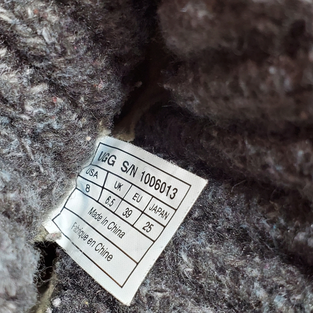 UGG Cambridge Suede Sweater Knit Grey Boots Buckles Size‎ 8 - Picture 6 of 10